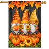 HAPPY HARVEST GNOMES HOUSE FLAG