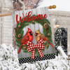 CARDINAL WELCOME WREATH HOUSE FLAG