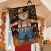 PRIMITIVE SCARECROW HOUSE FLAG