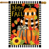 HAPPY FALL PUMPKIN STACK HOUSE FLAG
