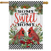 HOLIDAY HOME SWEET HOME CARINALS HOUSE FLAG