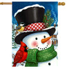 HOLIDAY VILLAGE SNOWMAN HOUSE FLAG