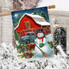 FESTIVE HOLIDAY BARN HOUSE FLAG