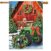 CHRISTMAS BARN HOUSE FLAG