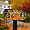 FALL BIRDHOUSE TRIO MAILBOX COVER