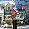 FESTIVE HOLIDAY BARN MAILBOX COVER