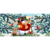 WINTER LANTERN SNOWMAN MINI MAT