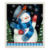 SNOWMAN GREETING SWEDISH DISHCLOTH