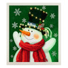 SNOWMAN IN LIGHTS SWEDISH DISHCLOTH