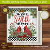HOLIDAY HOME SWEET HOME CARDINALS SWEDISH DISHCLOTH
