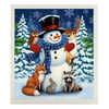 SNOWMAN WINTER CRITTERS SWEDISH DISHCLOTH