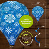 LET IT SNOW SNOWFLAKES HOT AIR BALLOON