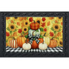 HARVEST PUMPKIN STACK DOORMAT
