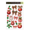 RED AND GREEN ORNAMENTS WINDOW CLINGS