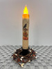 7" TIMER TAPER CROW ON A POST SUNFLOWER PUMPKIN (157175)