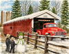 WINTER COVERED BRIDGE SHELFIE