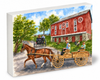 WOODEN BUCKBOARD AND BARN SHELFIE-3D