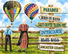 AMISH COUNTRY HOT AIR BALLOONS 9X12