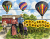 BALLOONS AND SUNFLOWERS 9X12