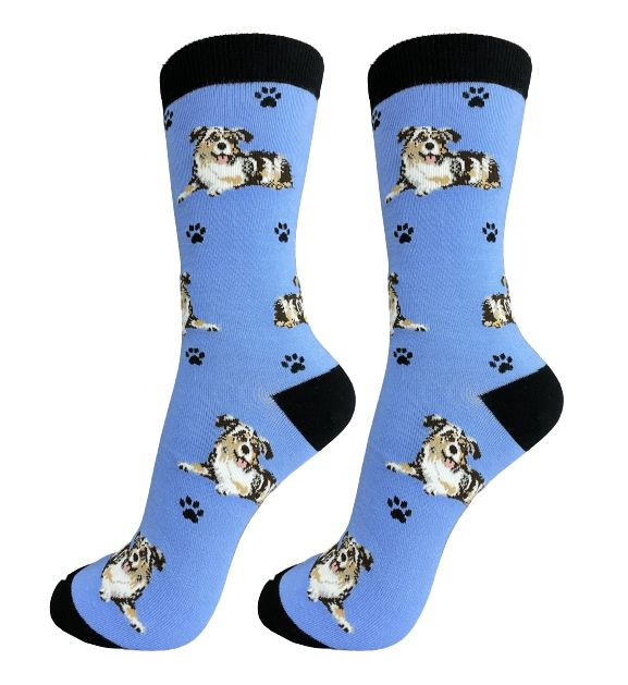 AUSTRALIAN SHEPHERD SOCKS FULL BODY DOG