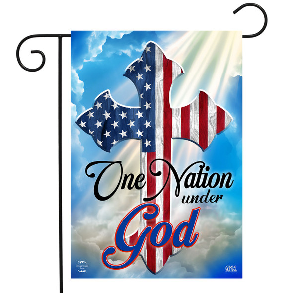 ONE NATION UNDER GOD GARDEN FLAG