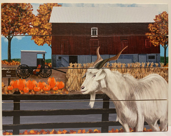 GOAT IN THE FALL 9X12