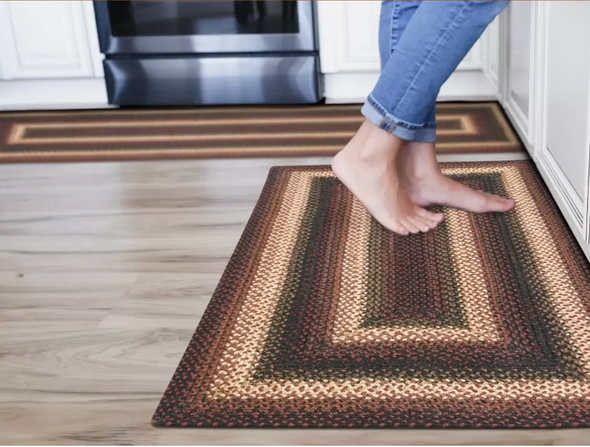 Kilimanjaro Black - Cream Jute Braided Rectangular Rugs