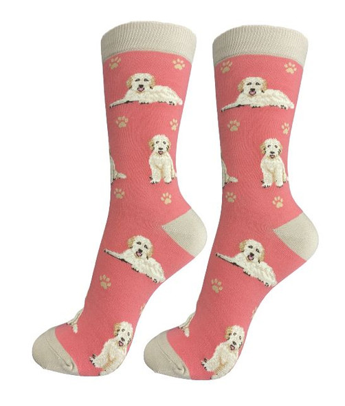 GOLDENDOODLE PEACH SOCKS FULL BODY DOG