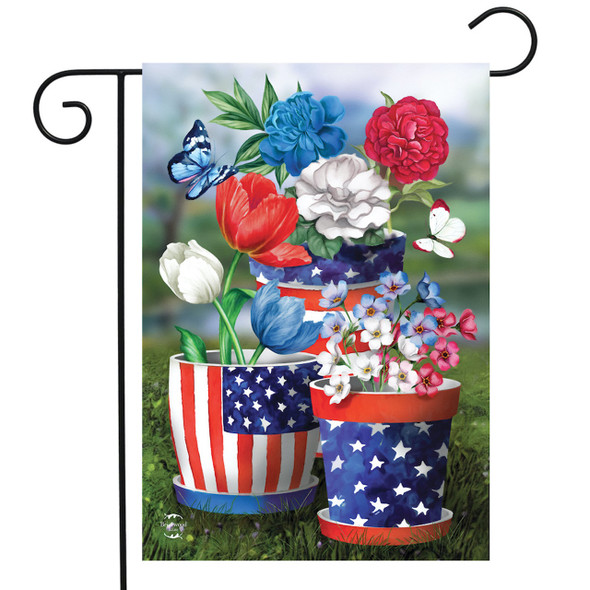 AMERICA IN BLOOM GARDEN FLAG