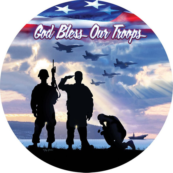 BLESS OUR TROOPS ACCENT MAGNET