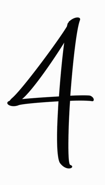 NUMBER 4 SIGNATURE SIGN