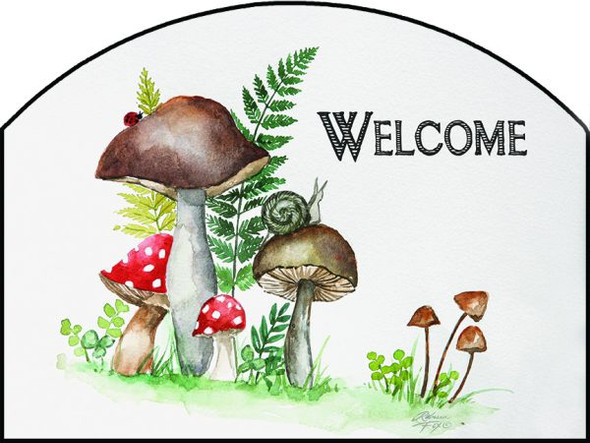 MUSHROOMS LARGE SLIDER PLAQUE