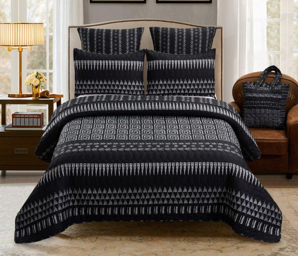 AZTEC MEDLEY KING SIZE QUILT SET AND 2 SHAMS