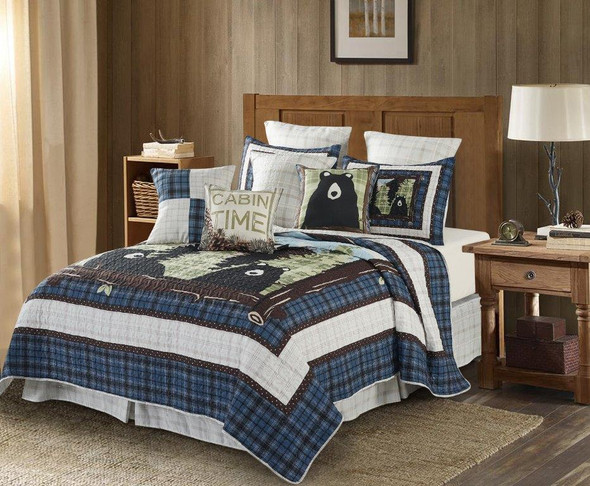 UNEXPECTED VISITORS KING SIZE QUILT SET & 2 SHAMS