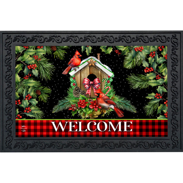 HOLIDAY BIRDHOUSE DOORMAT