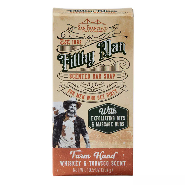 FILTHY MAN FARM HAND WHISKEY & TOBACCO SCENTED BAR SOAP