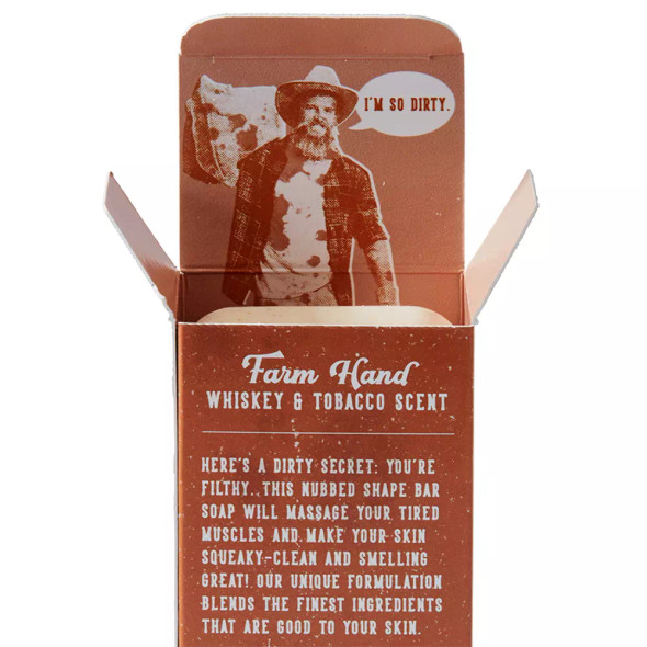 FILTHY MAN FARM HAND WHISKEY & TOBACCO SCENTED BAR SOAP back