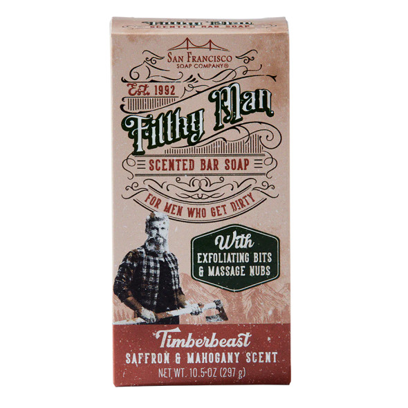 FILTHY MAN MASTER TIMBERBEAST SAFFRON & MAHOGANY SCENTED BAR SOAP
