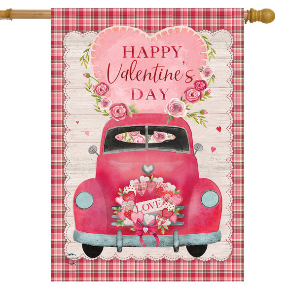 VALENTINE'S LOVE PICKUP HOUSE FLAG