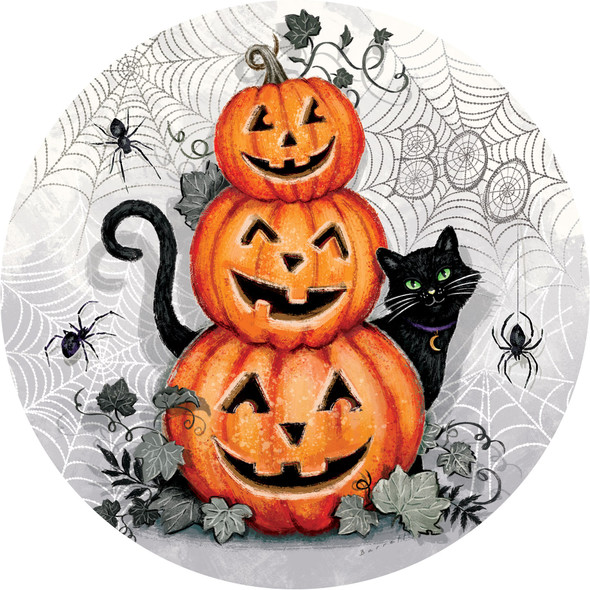 CAT AND PUMPKINS ACCENT MAGNET
