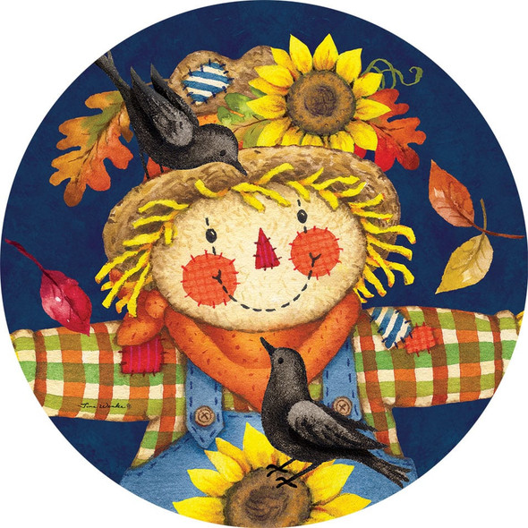 SCARECROW PLAID ACCENT MAGNET