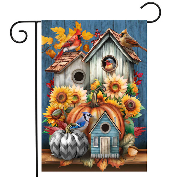 FALL FEATHERED FRIENDS GARDEN FLAG