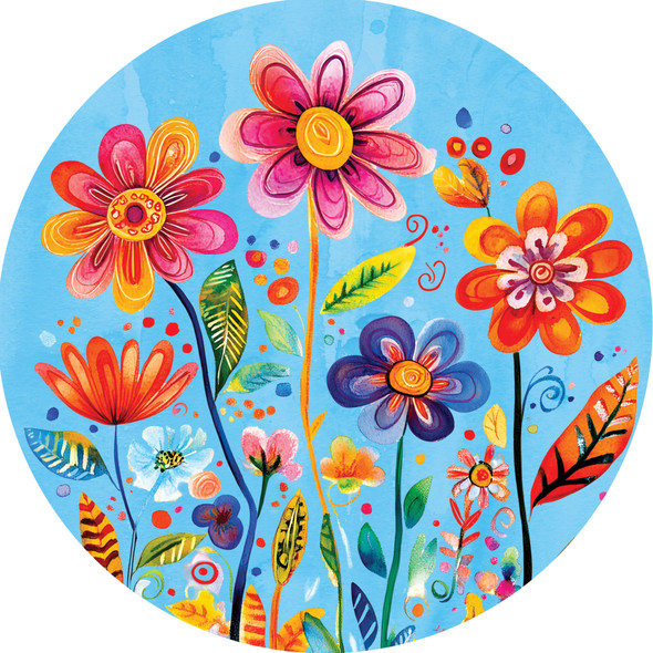 FUNKY FLOWERS ACCENT MAGNET 153058-5819MG