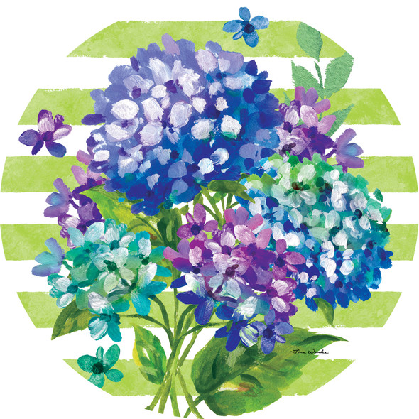 STRIPED HYDRANGEAS ACCENT MAGNET 153059-5817MG
