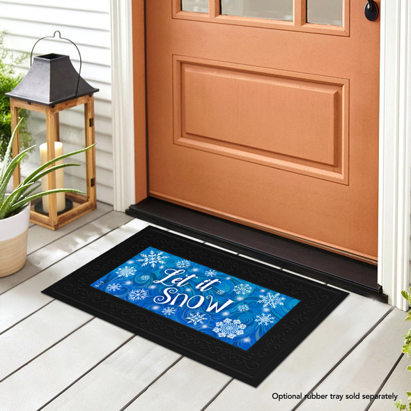 LET IT SNOW SNOWFLAKES MINI MAT