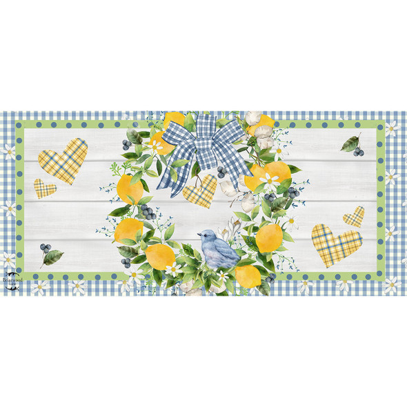 BLUEBIRD LEMON WREATH MINI MAT