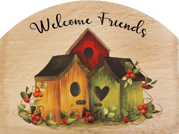 OLIVE TRIPLE BIRDHOUSE SMALL SLIDER