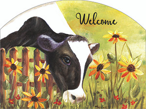 COW LARGE SLIDER PLAQUE