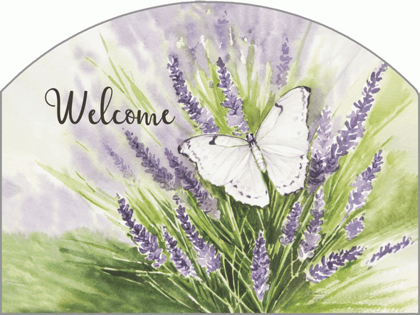 WHITE BUTTERFLY LARGE SLIDER PLAQUE