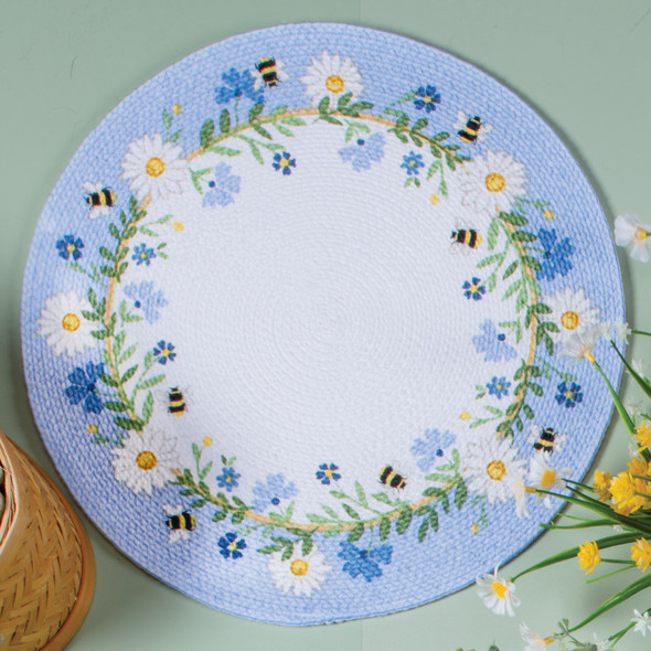 BLUE BEE BRAIDED PLACEMAT